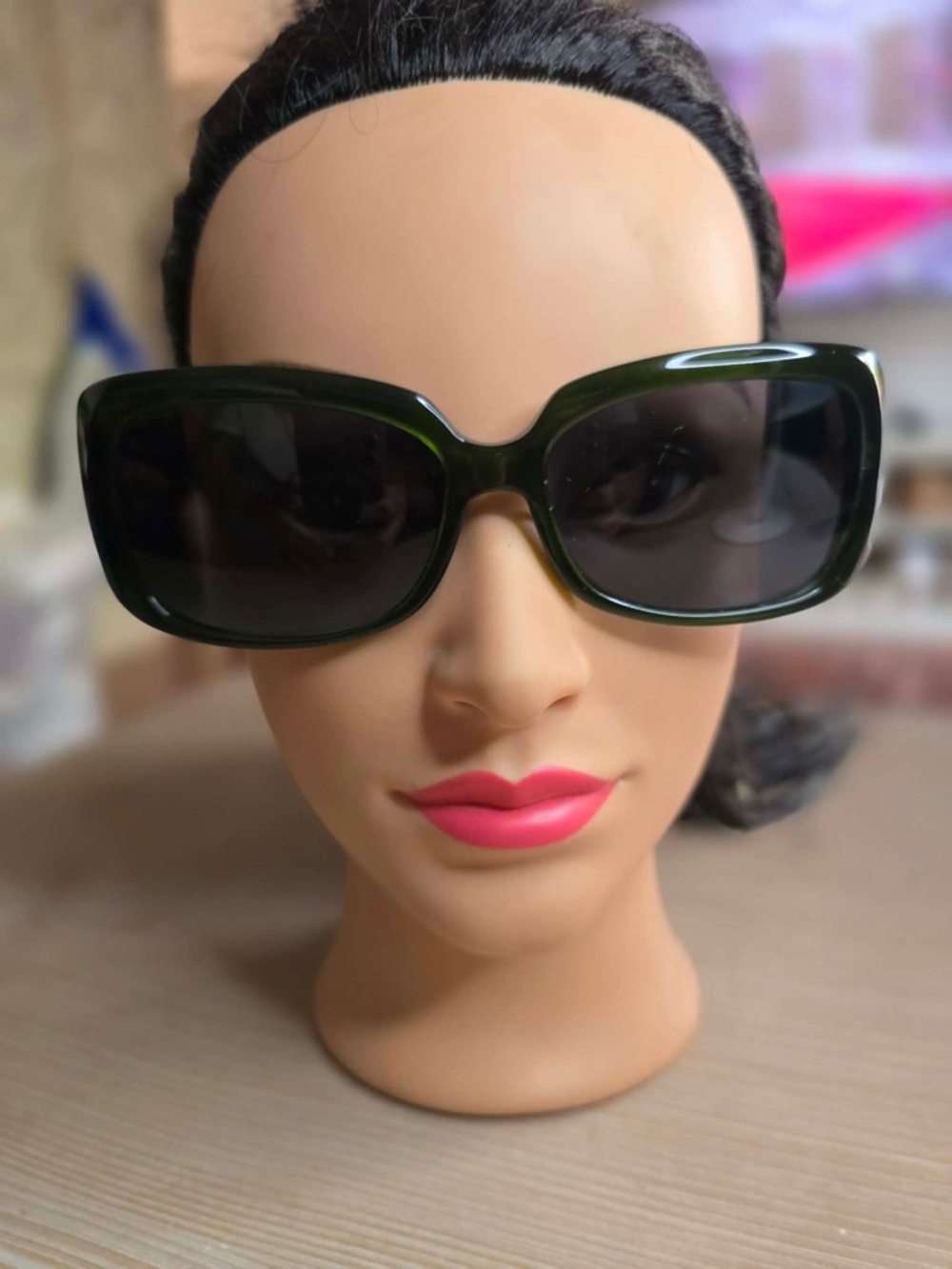 Barton Perreira Olive Green Rectangular Women's  prescription sunglasses